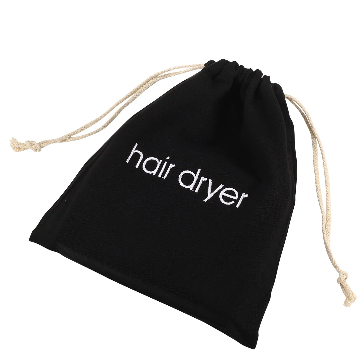 Guiwigo Hair Dryer Bags Drawstring Bag Container Hairdryer Bag for travel bathroom (Black)